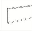 Ценова лайсна  за залепване 39мм * 1000мм, прозрачна