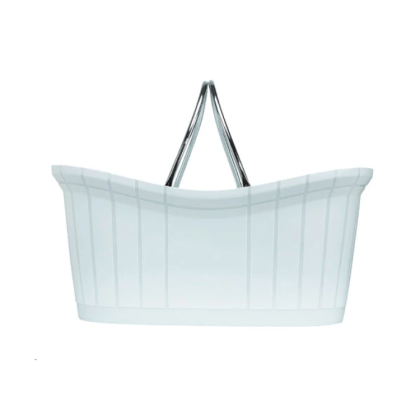 Elegant small shopping basket with metal handles, 12L