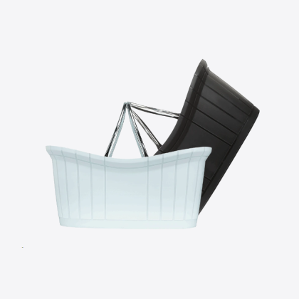 Elegant small shopping basket with metal handles, 12L