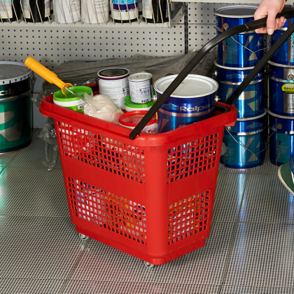 Shopping basket on wheels, 54L