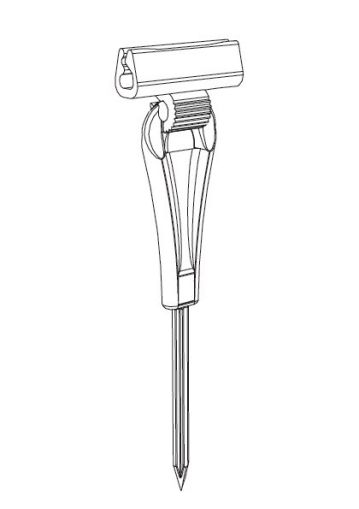 Шишче с накрайник за табелка бяло - 20 бр.