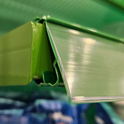 Ценова лайсна 39мм*740мм за метално търговско оборудване за магазини, бяла