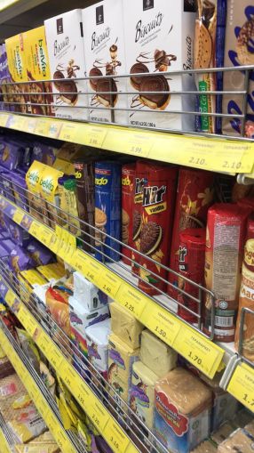 Ценова лайсна 39мм*1330мм за метално търговско оборудване за магазини, антрацит