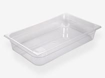 Gastronorm tray GN 1/1 D: 65mm, transparent for professional equipment of the refrigerated display in the store