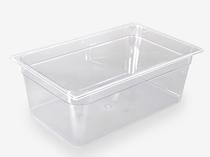 Gastronorm tray GN 1/1 D: 65mm, transparent for professional equipment of the refrigerated display in the store