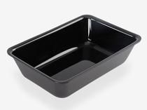 Refrigerated display tray with dimensions: 29х22х7 cm, black