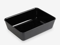 Refrigerated display tray with dimensions: 26.5х20х7 cm, black