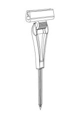 Шишче с накрайник за табелка бяло - 20 бр.