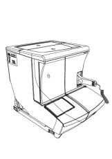 3eBin™ 20L Scoop Bin with Divider and Mounting Brackets