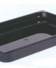 Тава по Гастронорм GN 1/2 Д: 65mm, черна, за професионално оборудване на хладилната витрина в магазина